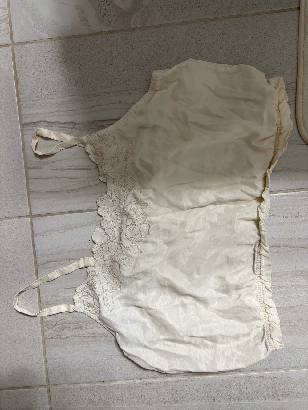 aerie Cream Lace-Trim Camisole
